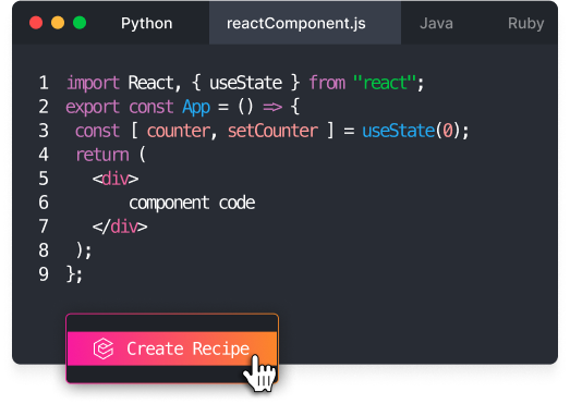 codiga assistant code snippet demo