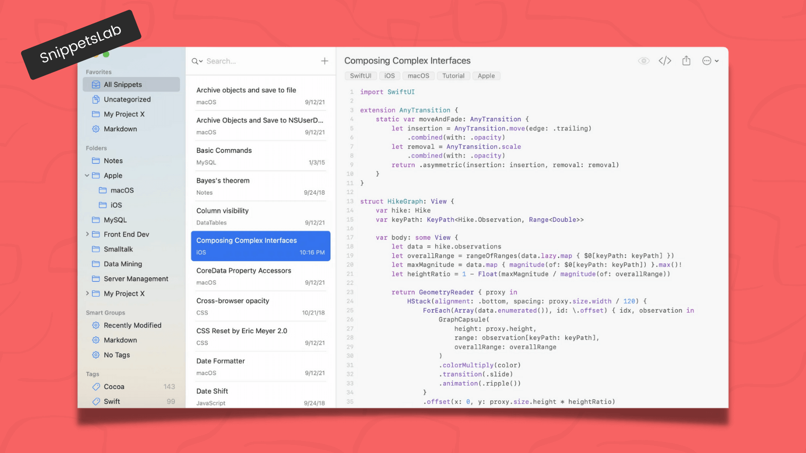 SnippetsLab code snippet app editor