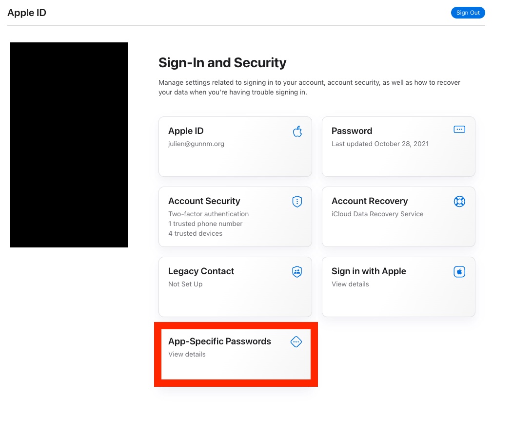 Create an App Password