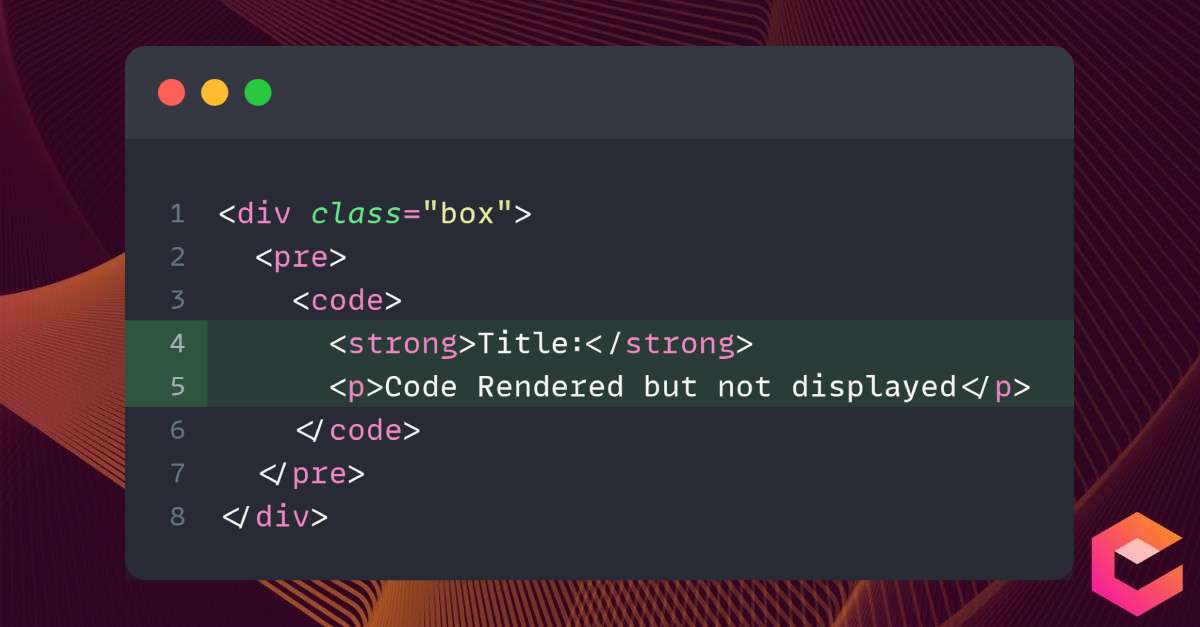 How do you display code in HTML?