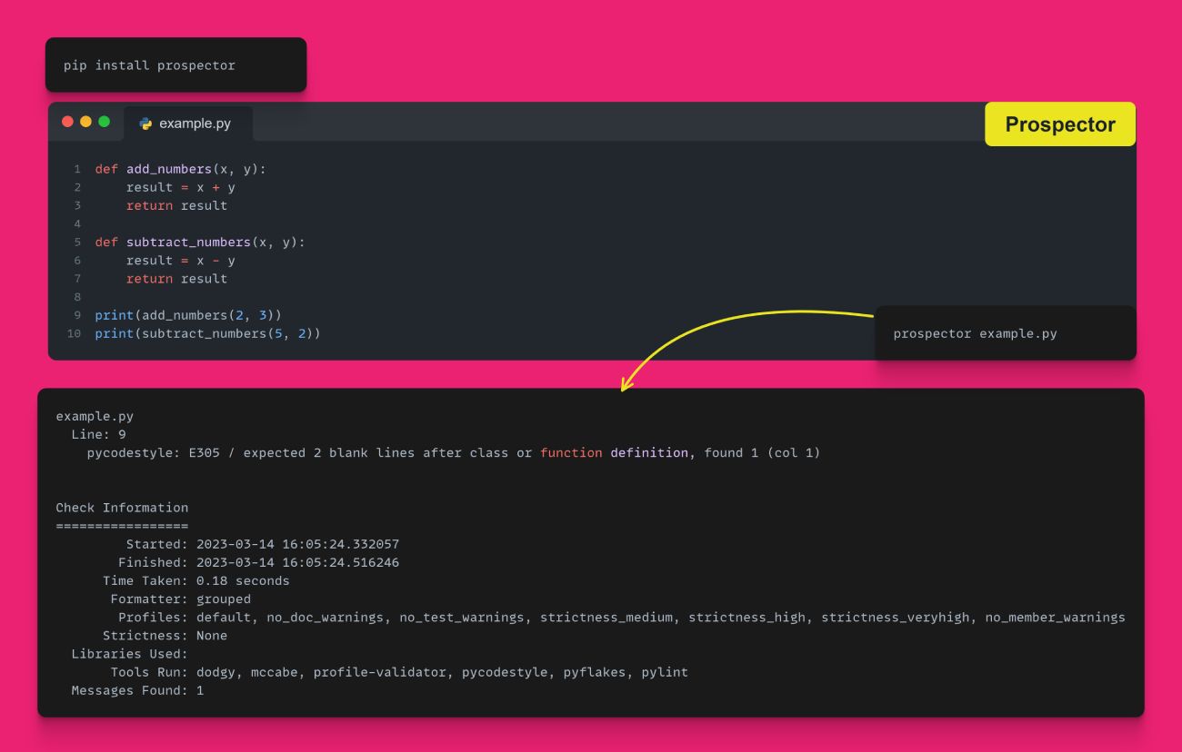 Prospector static code analyzer for Python