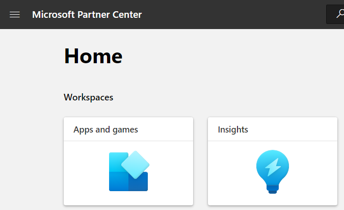 Microsoft dashboard home