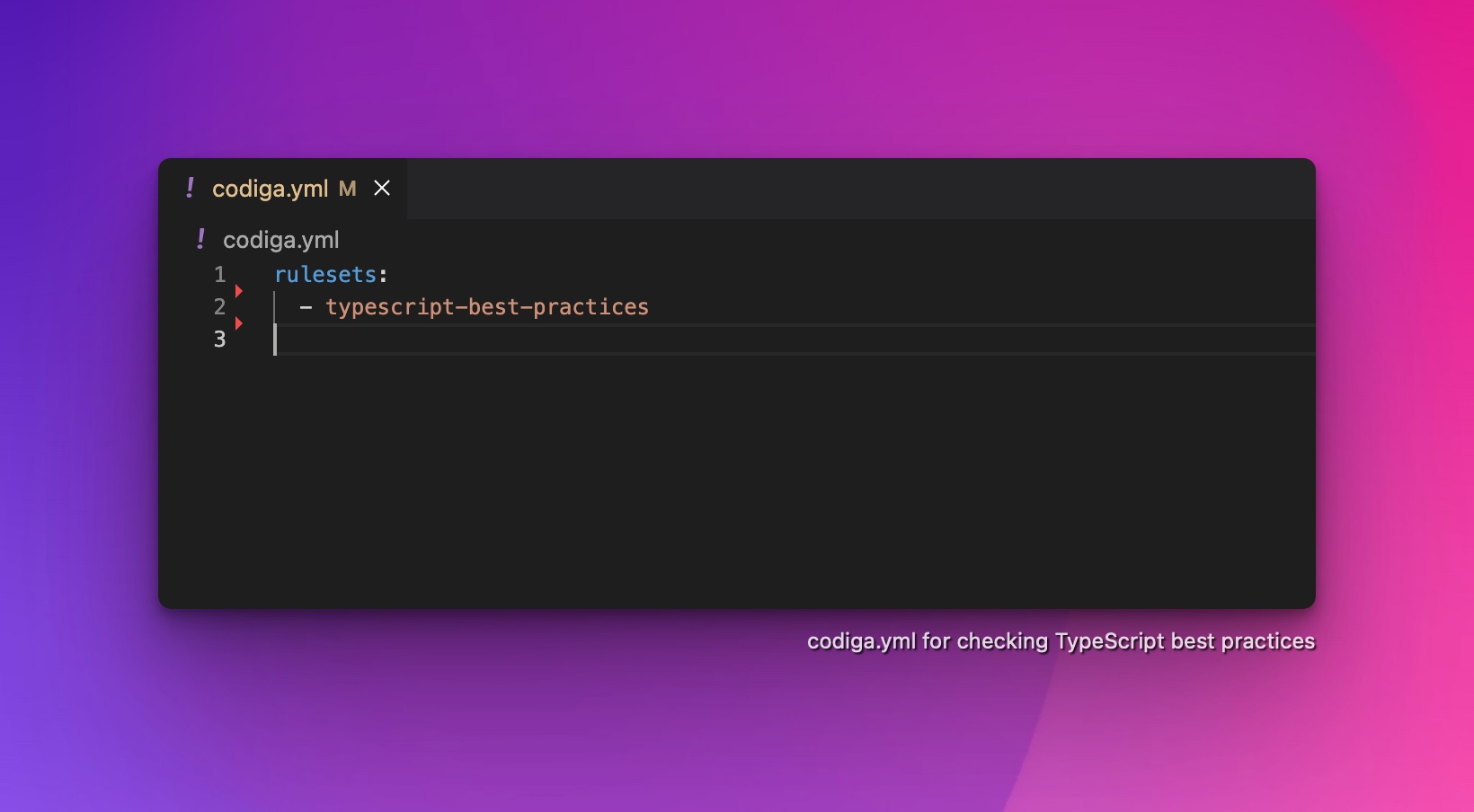 codiga.yml for TypeScript best practices